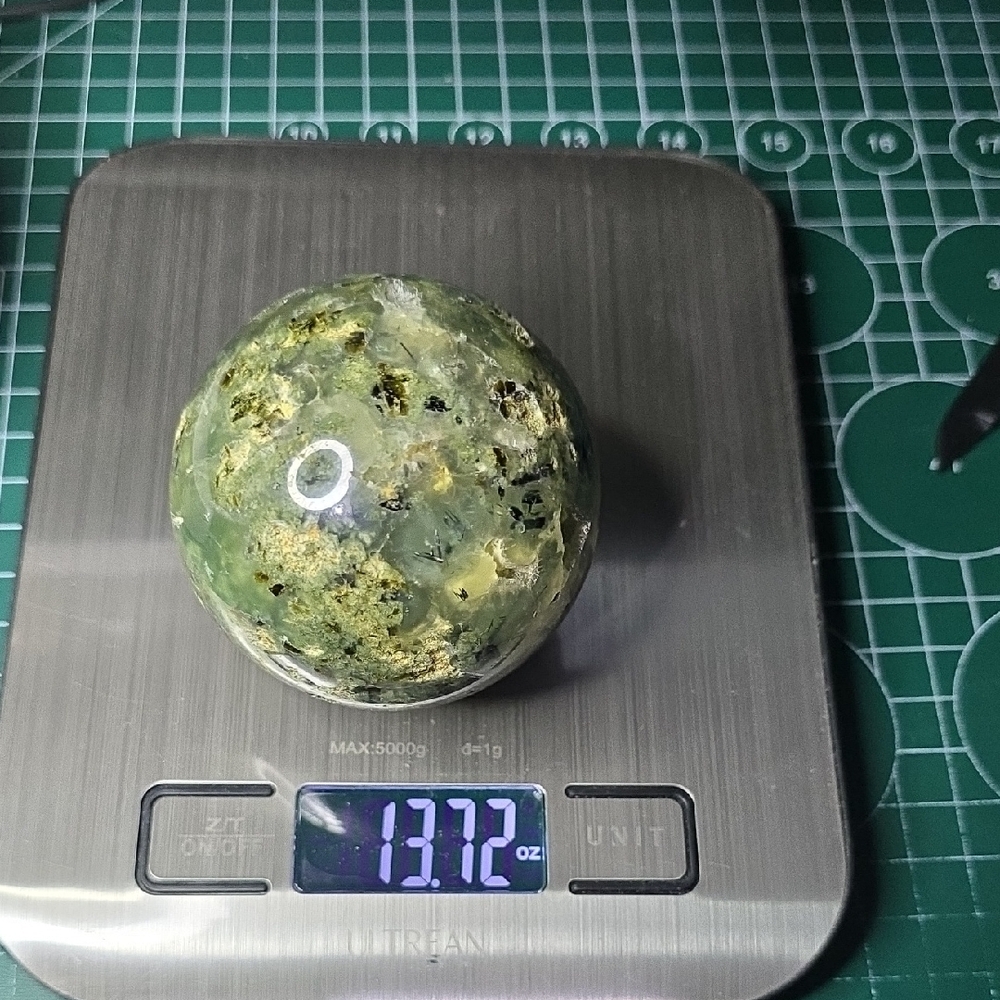 Super Druzy Prehnite Sphere - Picture 5 of 11